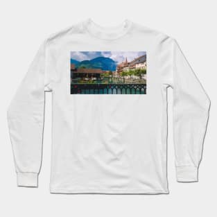 Interlaken Scene Painting Long Sleeve T-Shirt